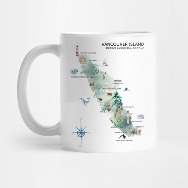 Illustrated Map of Vancouver Island by crazycanonmom